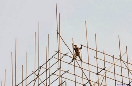 humour travail sécurité échafaudage hauteur chute