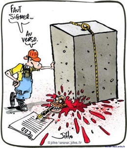 humour sécurité travail au noir contrat CDD