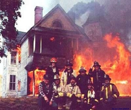 pompier photo incendie maison humour calendrier