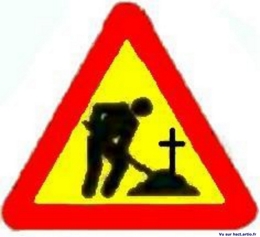 panneau sécurité faussoyeur au travail humour